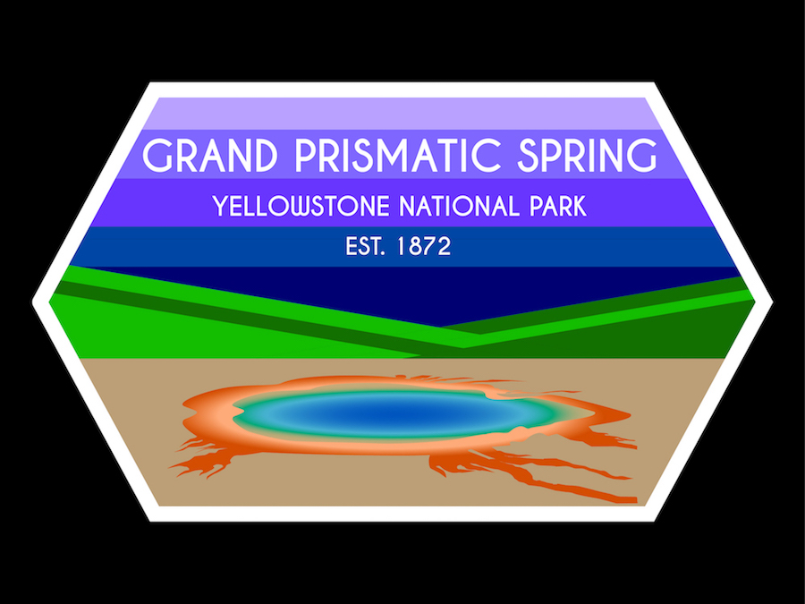 Vector sticker design concept for National Park